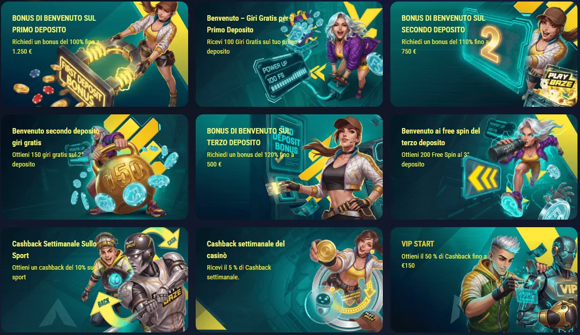 Cashback e offerte PlayBaze